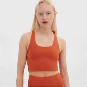 Girlfriend Collective Paloma Bra Top Orange